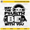 May The Fourth Be With You SVG with cute alien and sci-fi elements for Cricut