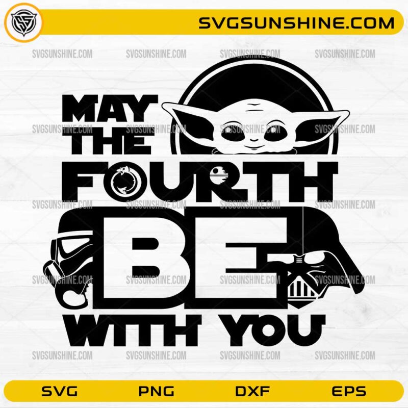 May The Fourth Be With You SVG | Cute Alien Cricut Cut File