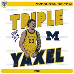 Michigan Wolverines basketball player illustration PNG design