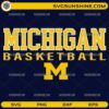 Michigan Basketball SVG PNG DXF EPS Wolverines collegiate text logo design