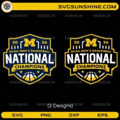 Michigan National Champions 2026 SVG bundle with two badge designs