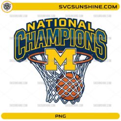 Michigan national champions basketball hoop PNG design