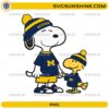 Cute Snoopy style dog Michigan basketball PNG design