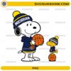 Snoopy and Woodstock Michigan basketball cartoon PNG design
