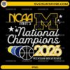 Michigan Wolverines 2026 men's basketball PNG grunge design