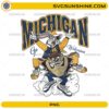 Michigan Wolverines cartoon character PNG sports design