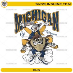 Michigan Wolverines cartoon character PNG sports design