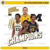 Michigan Wolverines cartoon team national champions 2026 PNG with players and coach illustration