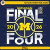Michigan Wolverines Final Four 2026 circle court basketball PNG design