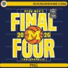 Michigan Wolverines Final Four 2026 court style basketball PNG design