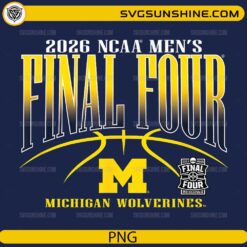Michigan Wolverines Final Four 2026 NCAA basketball PNG design