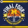 Michigan Wolverines Final Four 2026 skyline basketball PNG design