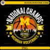 Michigan Wolverines National Champions 2026 basketball emblem PNG design