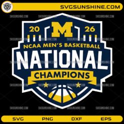 Michigan Wolverines National Champions Badge 2026 SVG PNG DXF EPS NCAA emblem design