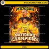 Michigan Wolverines National Champions gold basketball PNG design