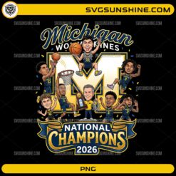 Michigan Wolverines National Champions basketball team PNG design