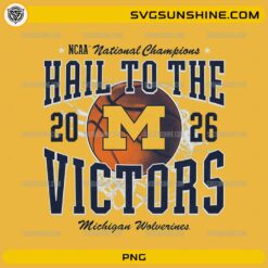 Michigan Wolverines Victors 2026 PNG NCAA basketball national champions design