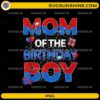 Mom of the Birthday Boy spider web superhero birthday PNG design