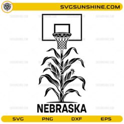 Nebraska basketball corn SVG Midwest hoops design