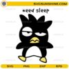 funny tired penguin need sleep svg grumpy cartoon sleepy design