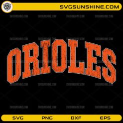 Orioles retro distressed typography SVG design for Cricut and Silhouette
