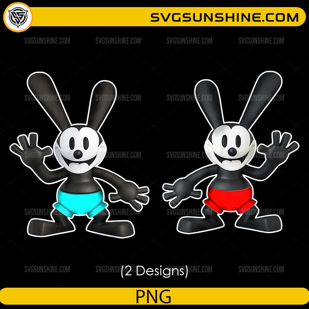 Oswald the Lucky Rabbit PNG vintage 1927 cartoon bunny design bundle