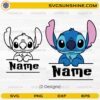 Personalized Stitch SVG with custom name peeking design for Cricut and Silhouette