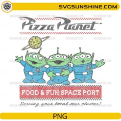 Pizza Planet Toy Story aliens PNG Food and Fun Space Port design