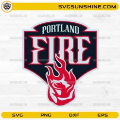 Portland Fire SVG logo basketball team shield design