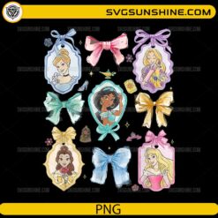 watercolor princess clipart with bows and frames cute fairy tale girls design