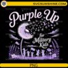 Purple Up for Military Kids dandelion awareness PNG design