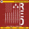RED Friday Remember Everyone Deployed SVG with American flag and military jets