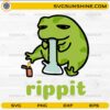 funny frog smoking bong rippit SVG design