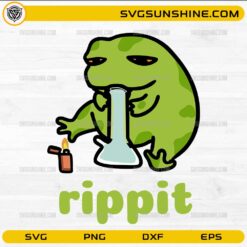 funny frog smoking bong rippit SVG design