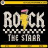 Rock The STAAR Test SVG with lightning pencil school design