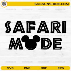 Safari Mode SVG with safari mouse head silhouette design