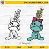 Scrump SVG bundle with cute stitched doll design in outline and color versions