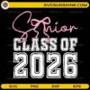 Senior Class of 2026 Coquette Bow SVG Design