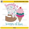 Serenity Is 3 Scoops of Fun PNG ice cream birthday girl design