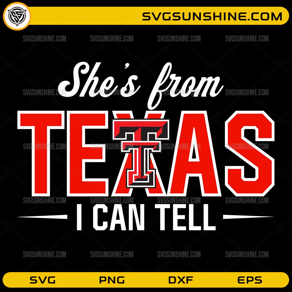 She’s From Texas SVG Texas pride western quote design