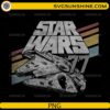 Star Wars Millennium Falcon PNG retro vintage spaceship design