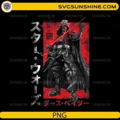 Star Wars samurai Vader Japanese style Sith warrior PNG design