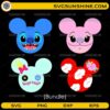 Stitch mouse head SVG bundle cute cartoon tropical designs