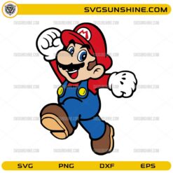 Super Mario jumping SVG classic video game character design