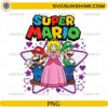 Super Mario Princess Peach Mario Luigi cute retro gaming PNG design