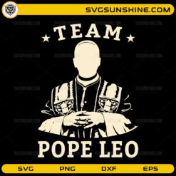 Team Pope Leo XIV SVG Catholic pope illustration design
