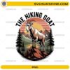 The Hiking Goat mountain goat hiking adventure PNG design