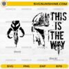 This Is The Way SVG bundle with Mandalorian helmet and quote design for Cricut
