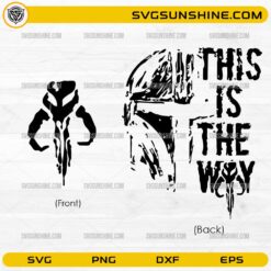 This Is The Way SVG bundle with Mandalorian helmet and quote design for Cricut