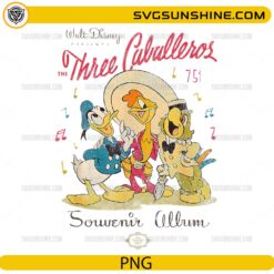 Three Caballeros PNG vintage Disney Donald Duck José Carioca Panchito design